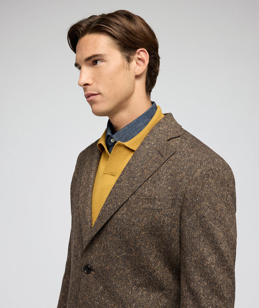 Brown knickerbocker wool jacket