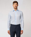 Light blue in Cotton Zephyr Men's Tailored Shirt for Ultimate Style