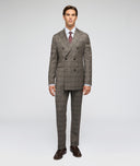 Traje Príncipe de Gales gris plomo y azul claro
