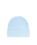 Beanie in light blue cashmere