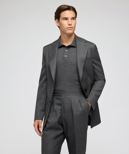 Made-to-Measure Men's grey suit in wool twill