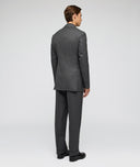 Abito Su Misura da Uomo grigio in twill di lana