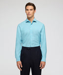 Chemise en laine cachemire bleu clair