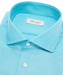 Chemise en laine cachemire bleu clair