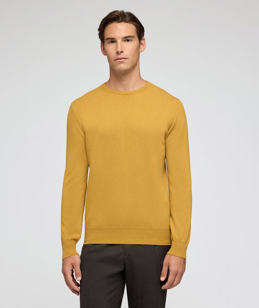 Maglione in cashmere ocra