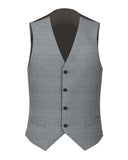 Gilet in lana Principe di Galles azzurro